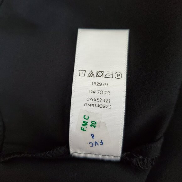 Loft Black Dressy Blouse with mixed Media Sheer/Lace/Velvet Sleeves Size XS - Picture 8 of 8